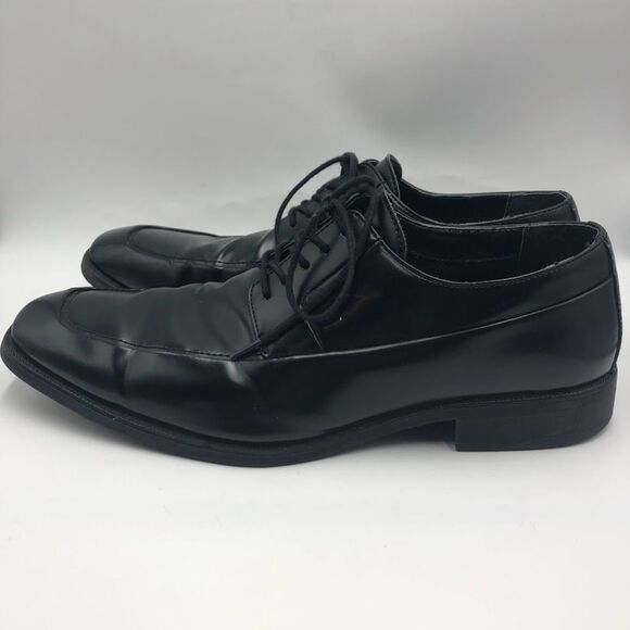 Calvin Klein Men's Elroy Black Lace Up Dress Oxfords Shoes Size 11 Square Toe - Picture 3 of 12